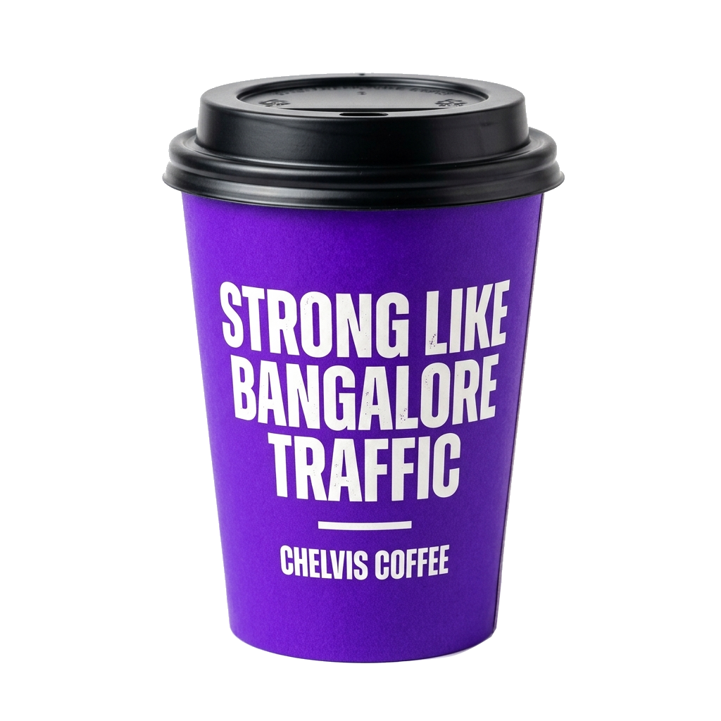 Strong Like Bangalore Traffic Electric Purple Cup